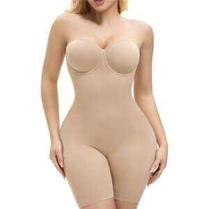 Slimers Removable Straps Shapewear Tummy Control: Strapless Body Shaper Size M